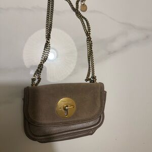 See By Chloe Taupe Crossbody Bag with Gold Accents